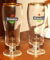 2 Bierglas Stange Von Heineken, 60er Jahren Schön