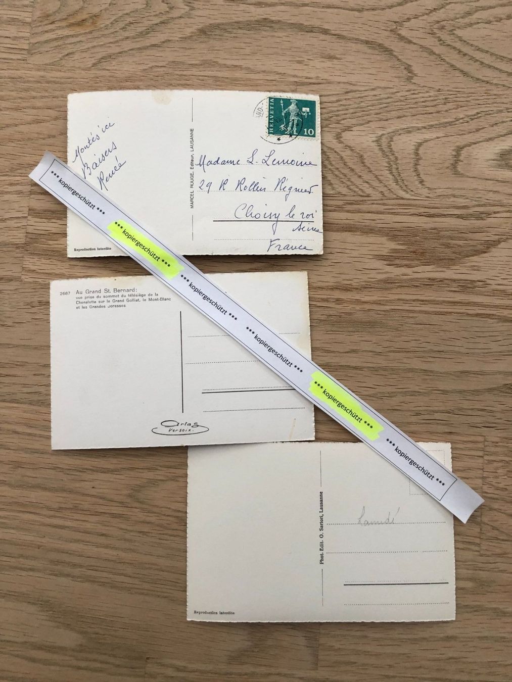 Cartoline postali: 3x AK Gr. St. Bernard See Hospiz alt – Usato da Hefenhofen venduto da Bierinder 1