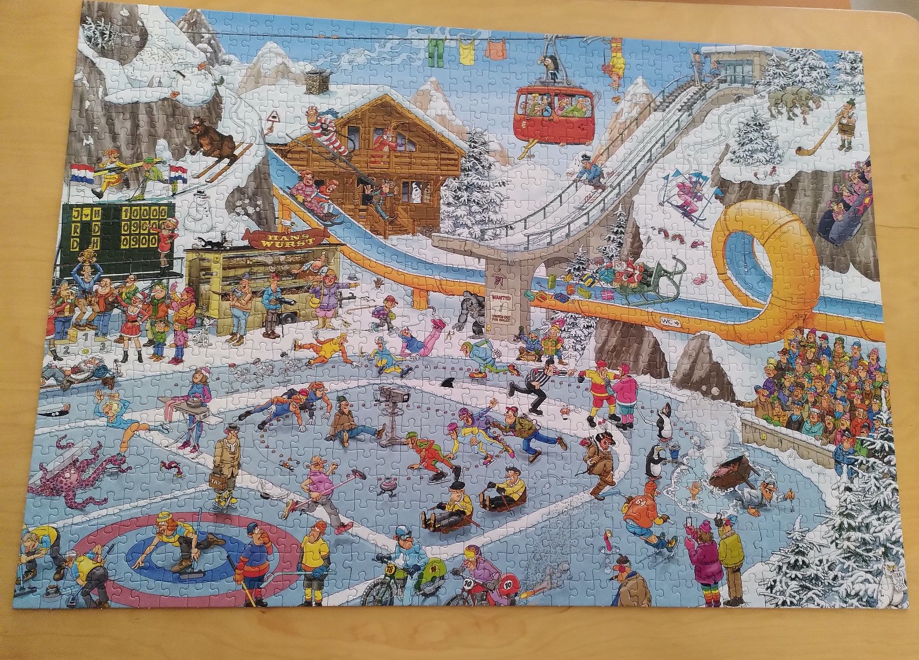 Puzzle: WINTERSPIELE / COMICS PUZZLE 1000 TEILE – Usato da Brugg AG venduto da olamim 1
