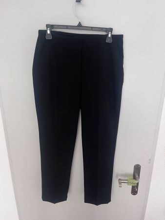 Black pull-on slim pants