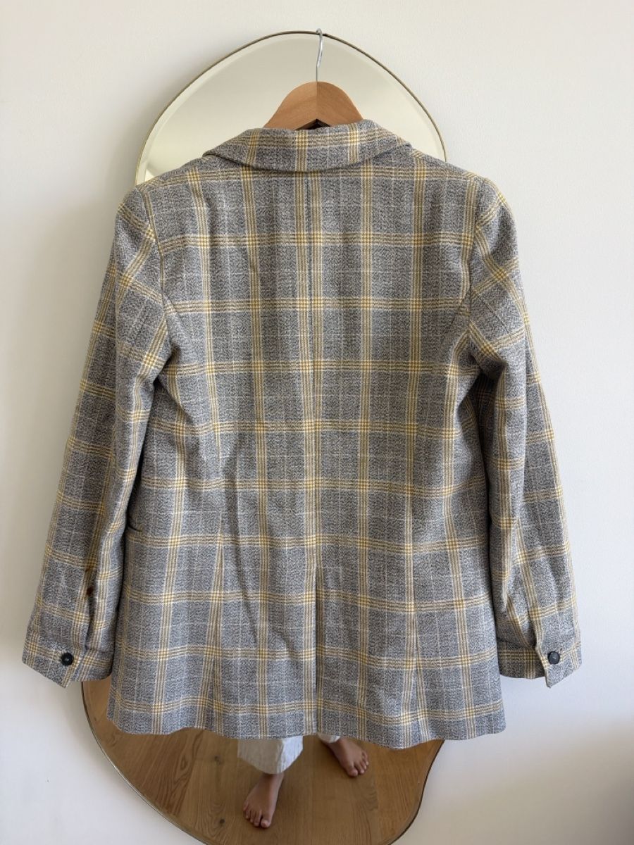 Mango Jacken: Blazer Mango kariert grau gelb – Gebraucht aus Horgen von mavi08 1