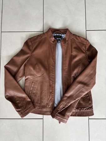 Massimo Dutti Lederjacke, braun Gr M