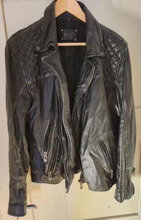 MAZE Biker Lederjacke Schwarz Gr. S Lamm-Nappa Dennery