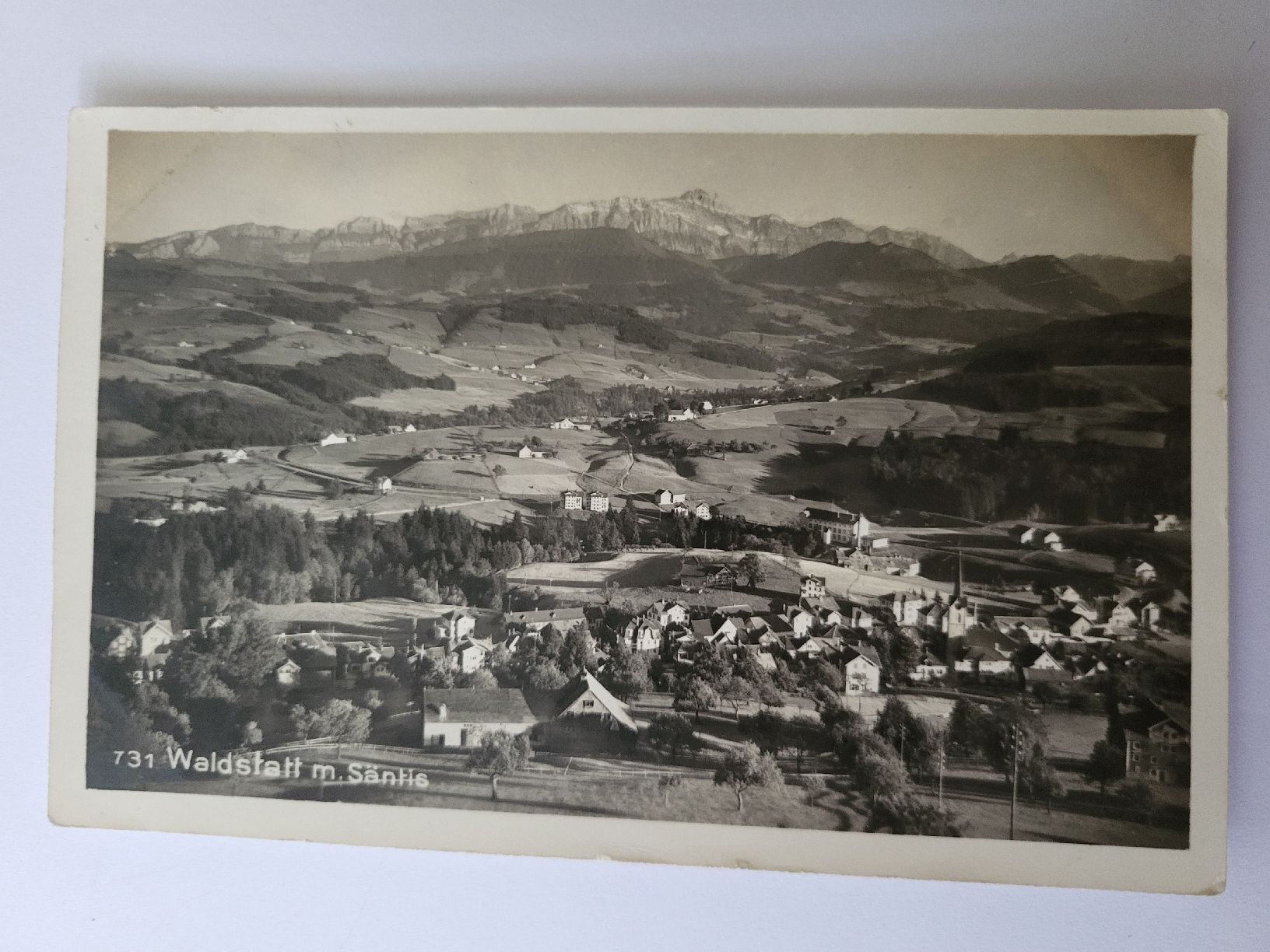 Ansichtskarten: Alte Ansichtskarte Waldstatt m. Säntis,  R2 – Gebraucht aus nunningen von mic_88k2