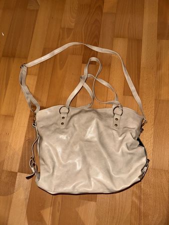 Tasche Beige Handtasche grosse Schultertasche guter Zustand