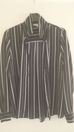 Schwarz-weiß gestreifte Bluse Damen H&M Größe 34