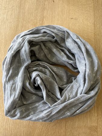 Anker LoopSchal, grau,Baumwolle, neuwertig, super für Sommer