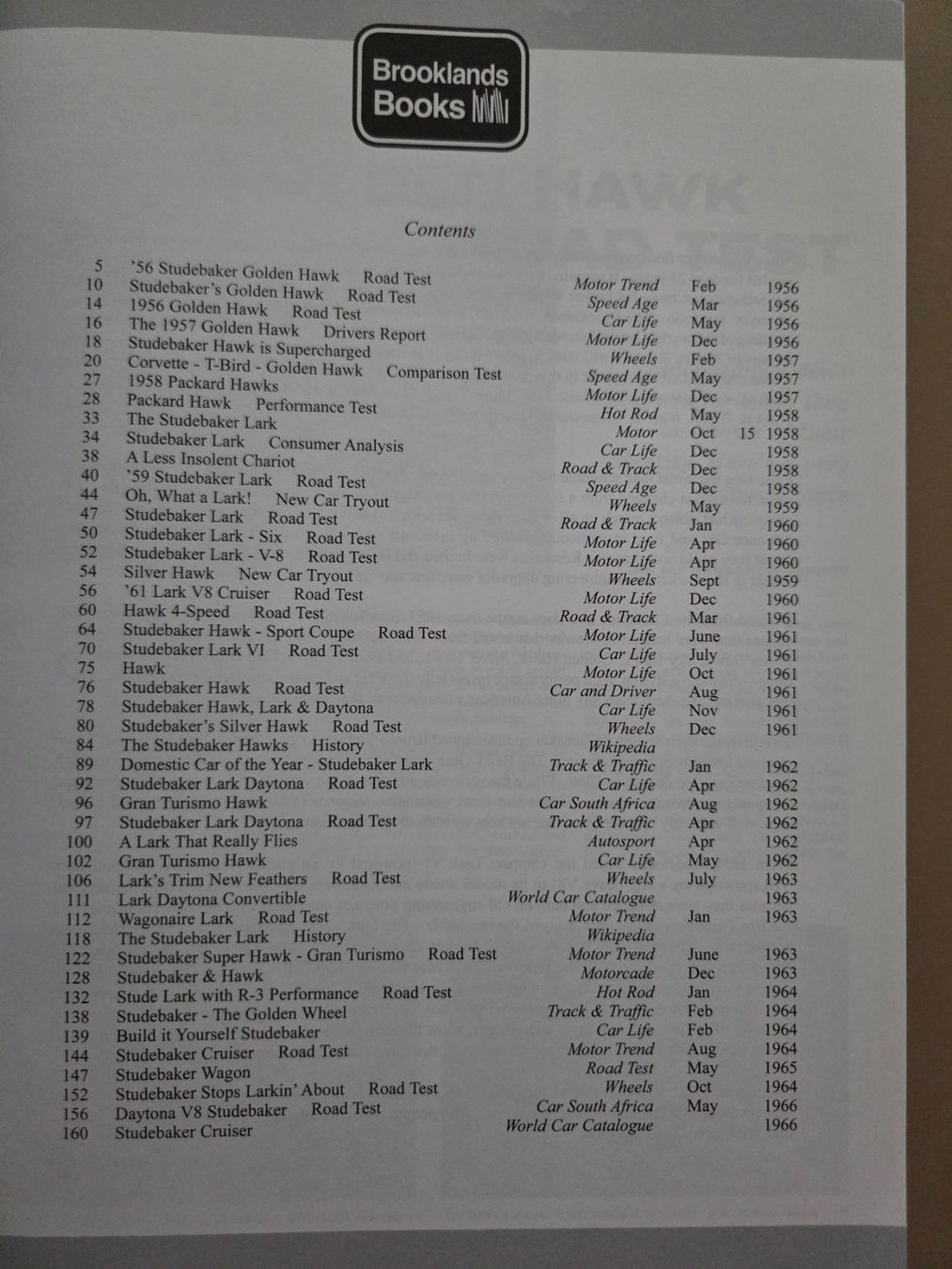 Libri: STUDEBAKER Hawks & Larks - Buch von Brooklands – Usato da Wilen b. Wollerau venduto da 4banger 2