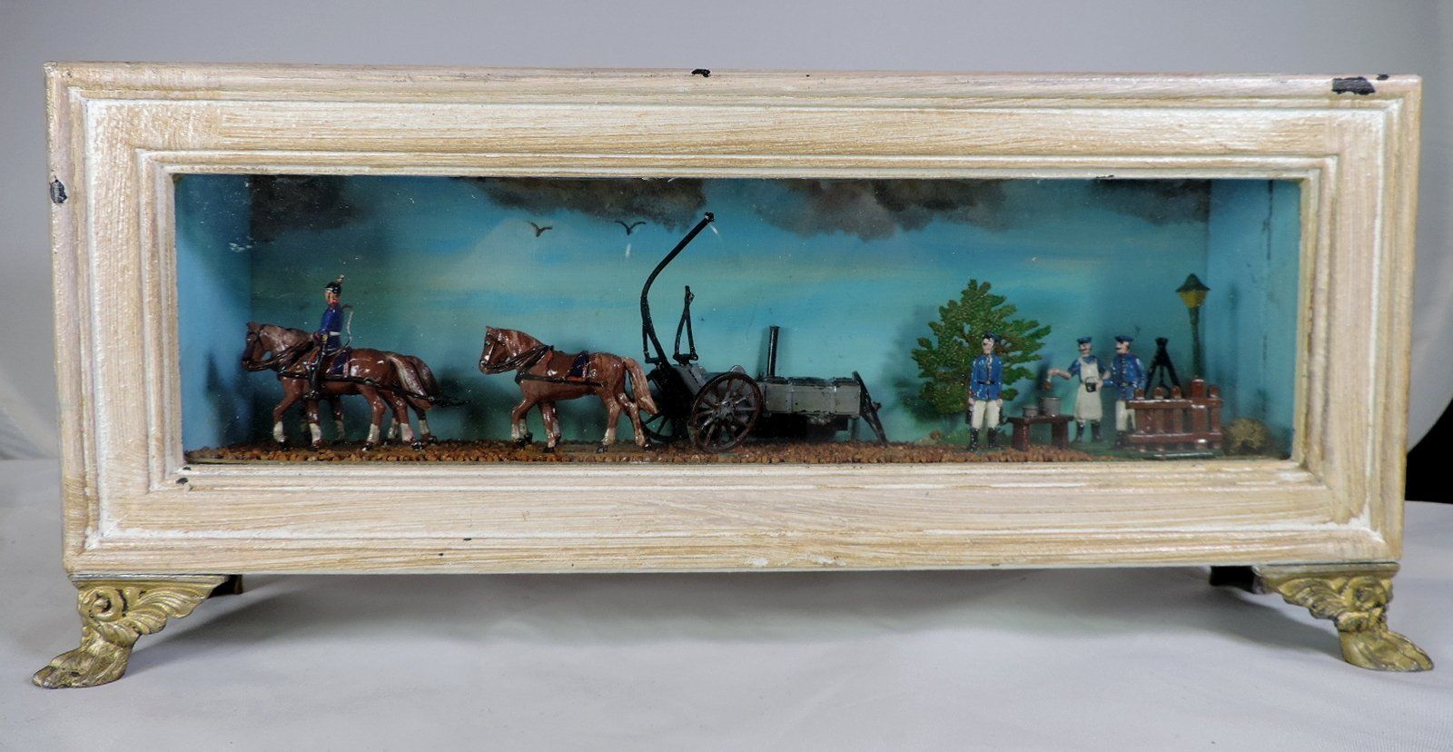 Figuren: Diorama mit Militär Zinnfiguren – Gebraucht aus Duggingen von doogbua