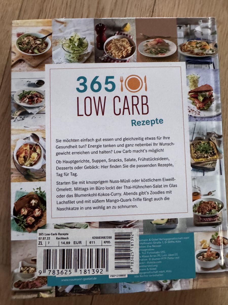Libri: 365 Low Carb Rezepte Kochbuch  – Nuovo (secondo la descrizione) da Niederglatt ZH venduto da Nicole2911 1