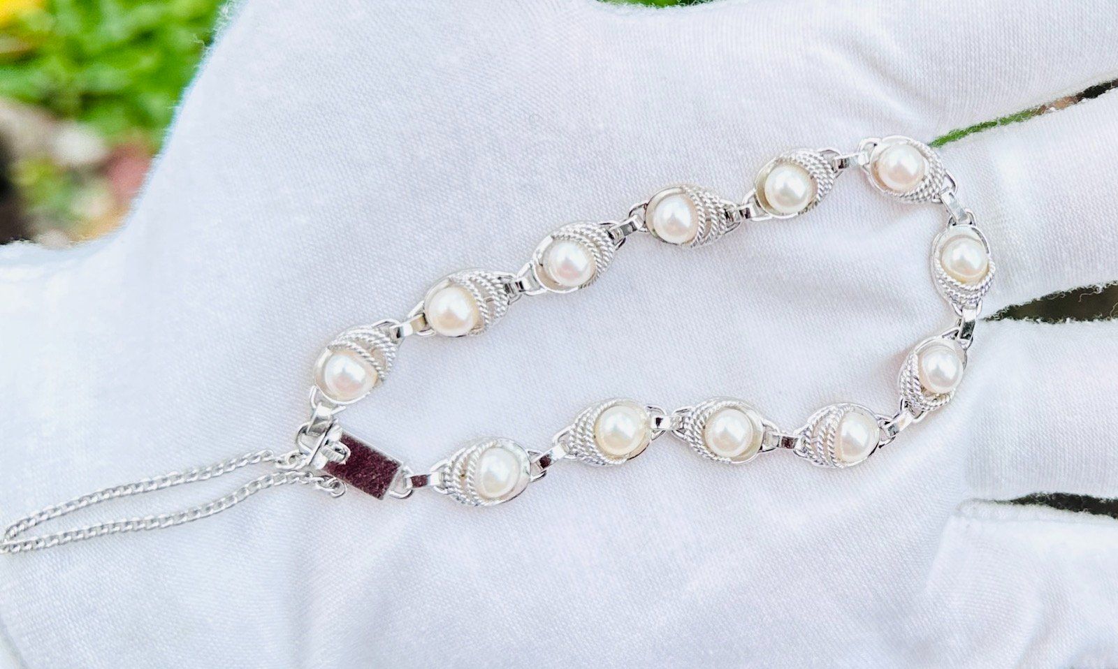 Bracciali & Braccialetti: Wunderschönes 925 Sterling Silber Perlenarmband – Usato da Oberrüti venduto da siyito 3