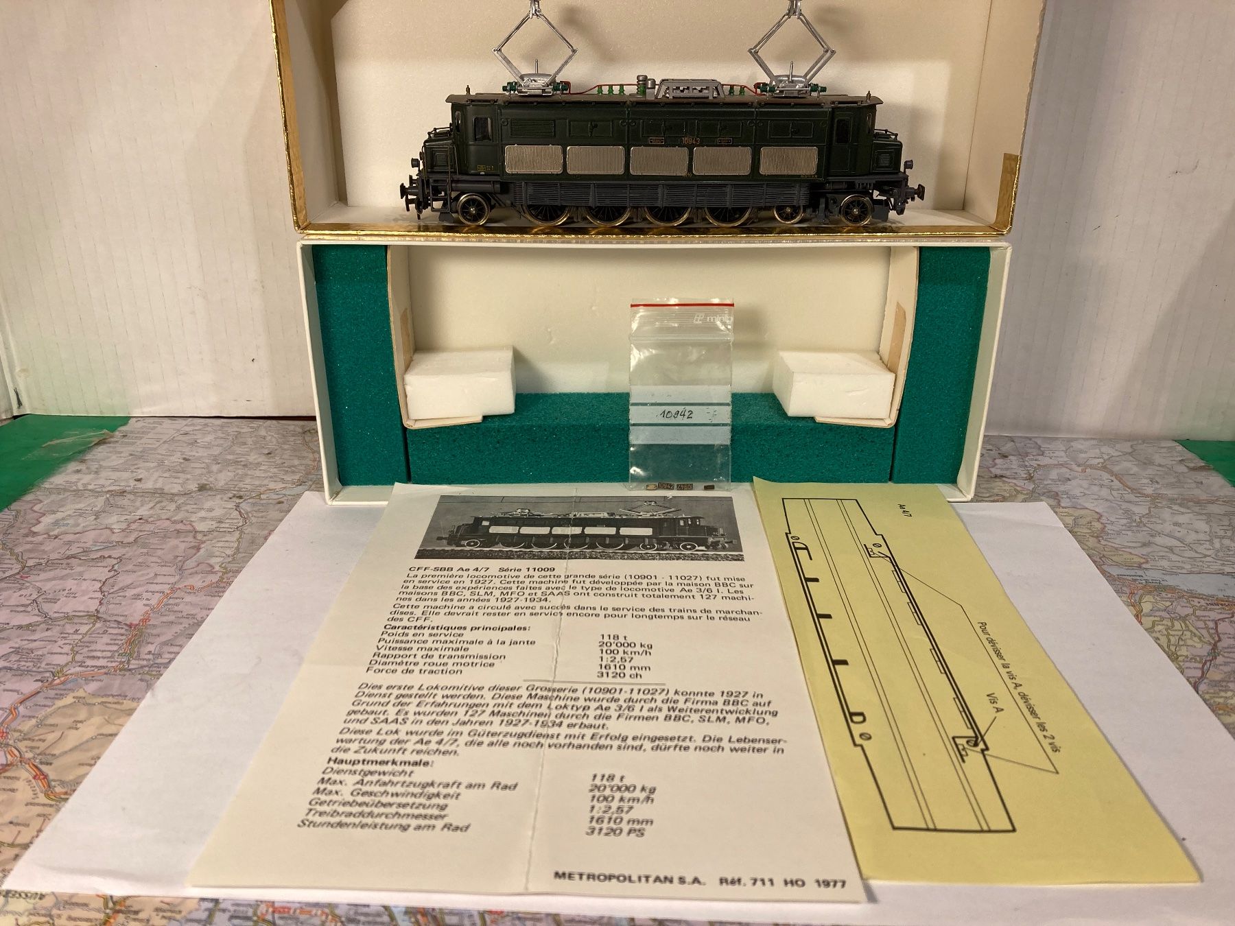 Metropolitan Modelleisenbahnen: Metrop SBB Ae 4/7 10943 Messingmodell HO DC – Neu (gemäss Beschreibung) aus Jona von Bra-Aug 8