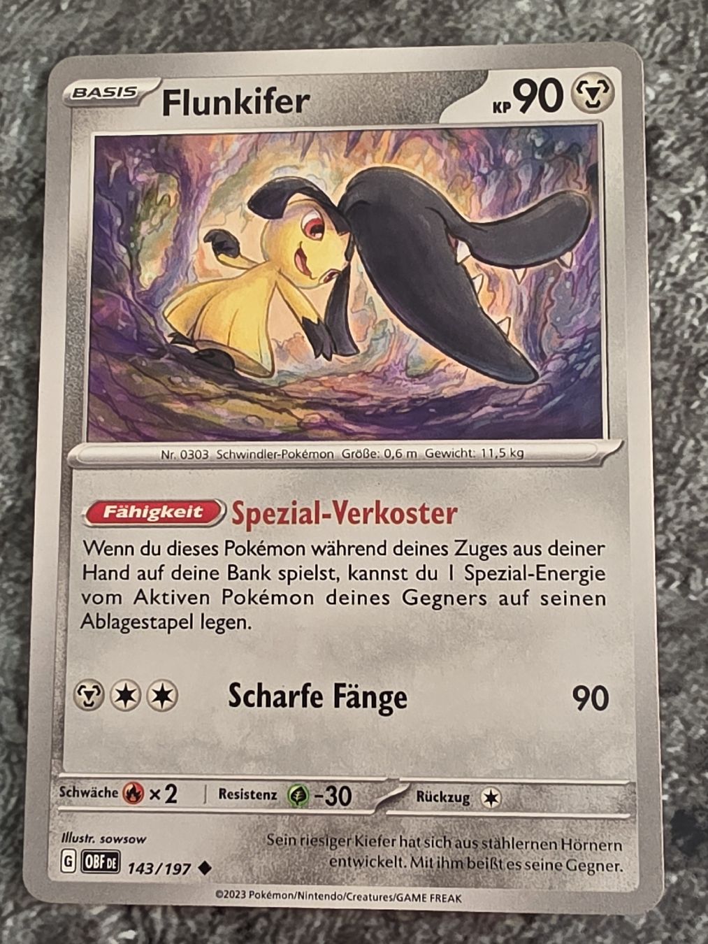 Pokémon Cartes à collectionner: Flunkifer Pokémon Karte Basis  – D'occasion à Alberswil par mario889