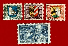 PRO JUVENTUTE SATZ 53 - 56 1930 GESTEMPELT