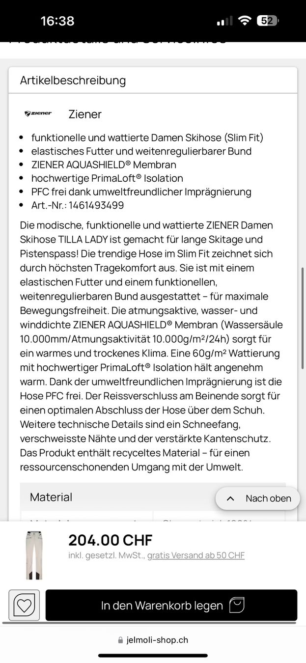 Ziener Anzüge & Kostüme: Ziener Skianzug Gr 34/36 – Neu (gemäss Beschreibung) aus Unterengstringen von Cuz_5555 7