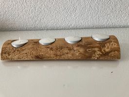 Kerzenhalter f. Rechaudkerzen, 4er, Holz