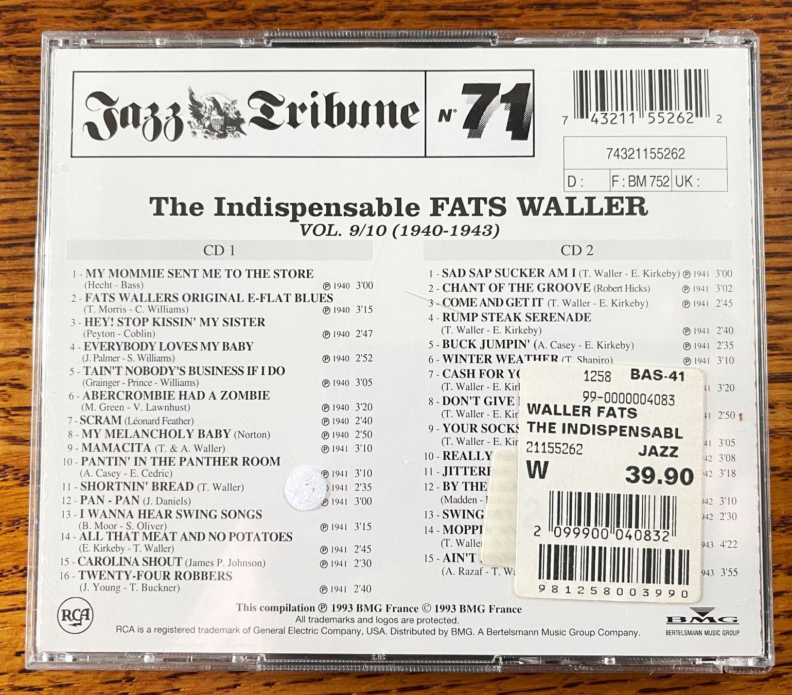 CD: The Indispensable FATS WALLER CD – Usato da Oftringen venduto da Vucki 1