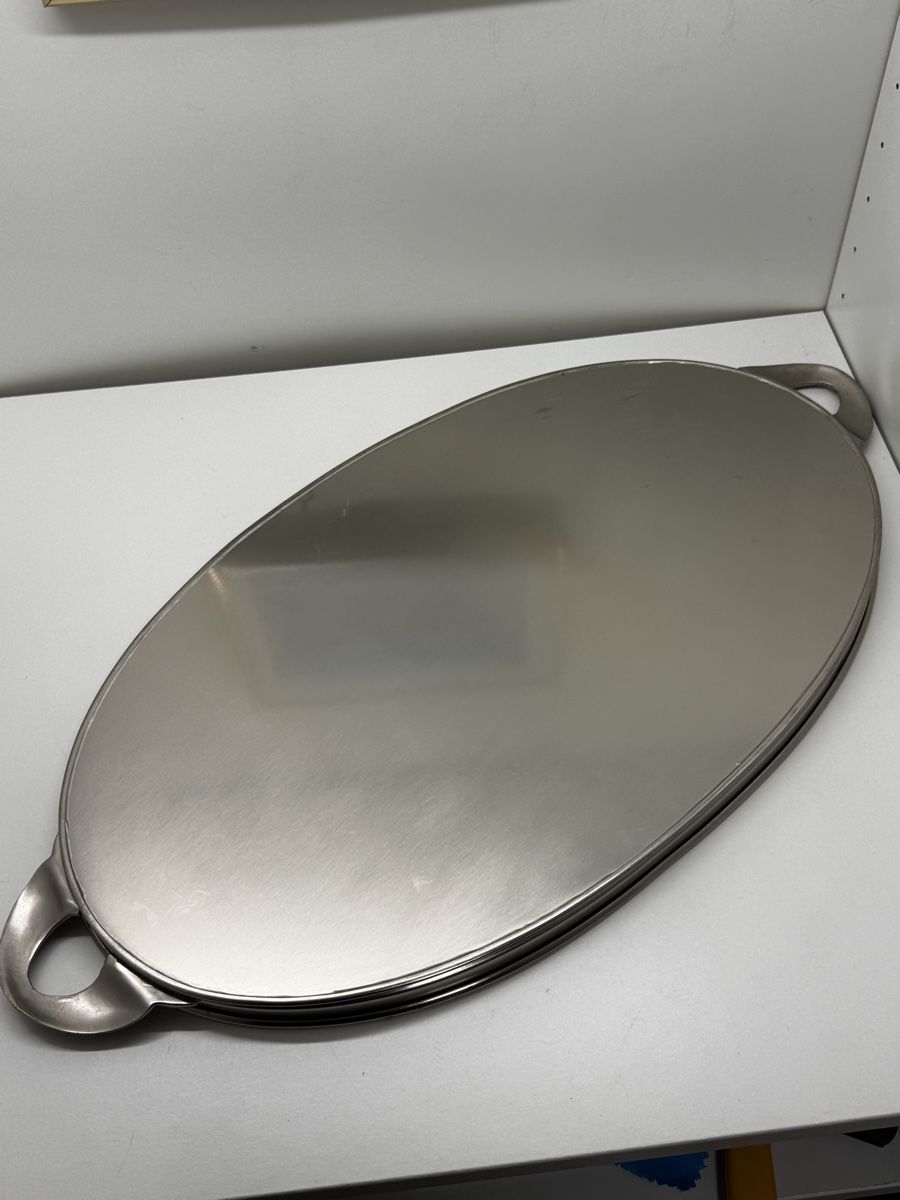 Servierplatten: Tablett Metall mit Griffen  – Gebraucht aus Schlieren von Eldi84 2