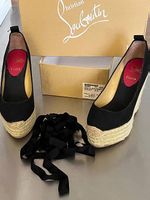 Espadrilles noires "Formentera" de Chr. Louboutin, taille 37