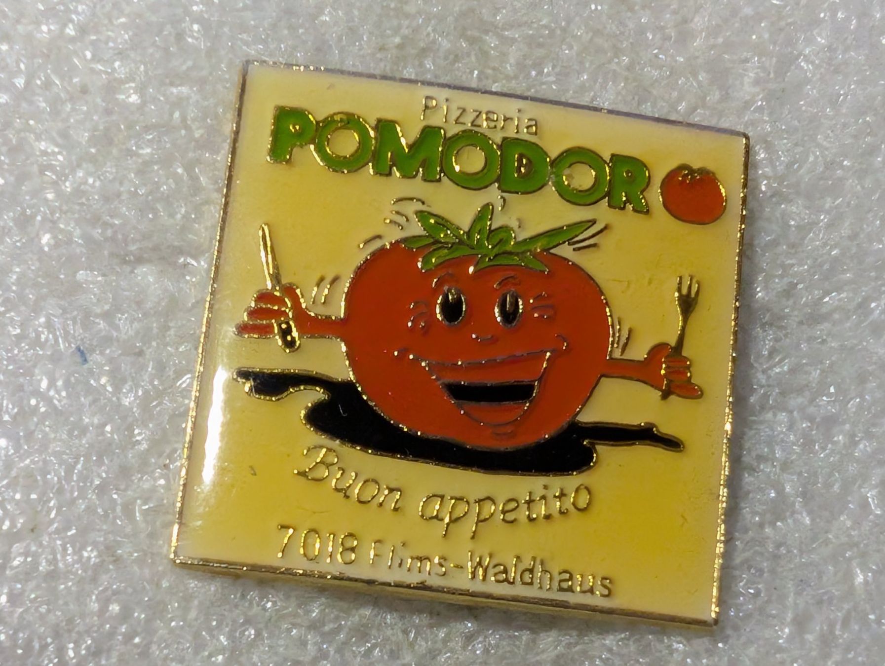 Placchette & Badge: Ansteckpin 122: Pomodor – Usato da Oppligen venduto da Pin-Fall-Shop