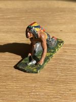 Elastolin Spielfigur Indianer bemalt 