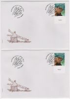 Biber Marken mit TAB (it+engl) auf off. illustrierten FDC's