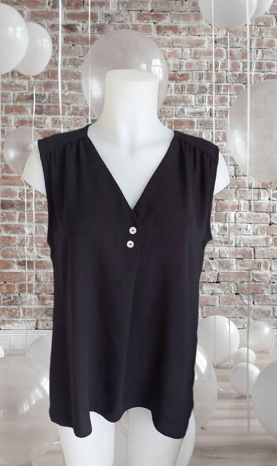 Camicette: Schwarze Bluse ärmellos Gr. L – Usato da Aarburg venduto da Hystoria