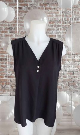 Schwarze Bluse ärmellos Gr. L