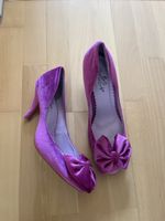 Samt Stilettos mit Schleife in Gr 40