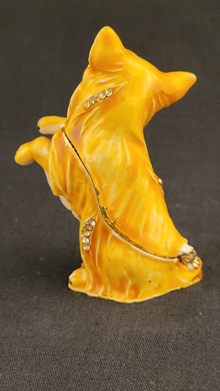 Statuette: Emailliertes Döschen HUND – Usato da Basel venduto da spinne02 5