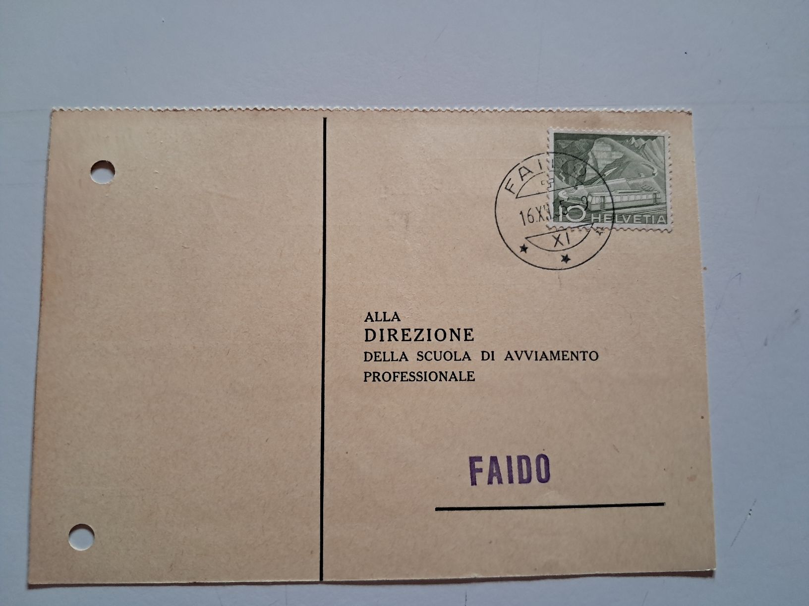Cartoline postali: scuola di avviamento Faido – Usato da Gorduno venduto da ema_7yhp