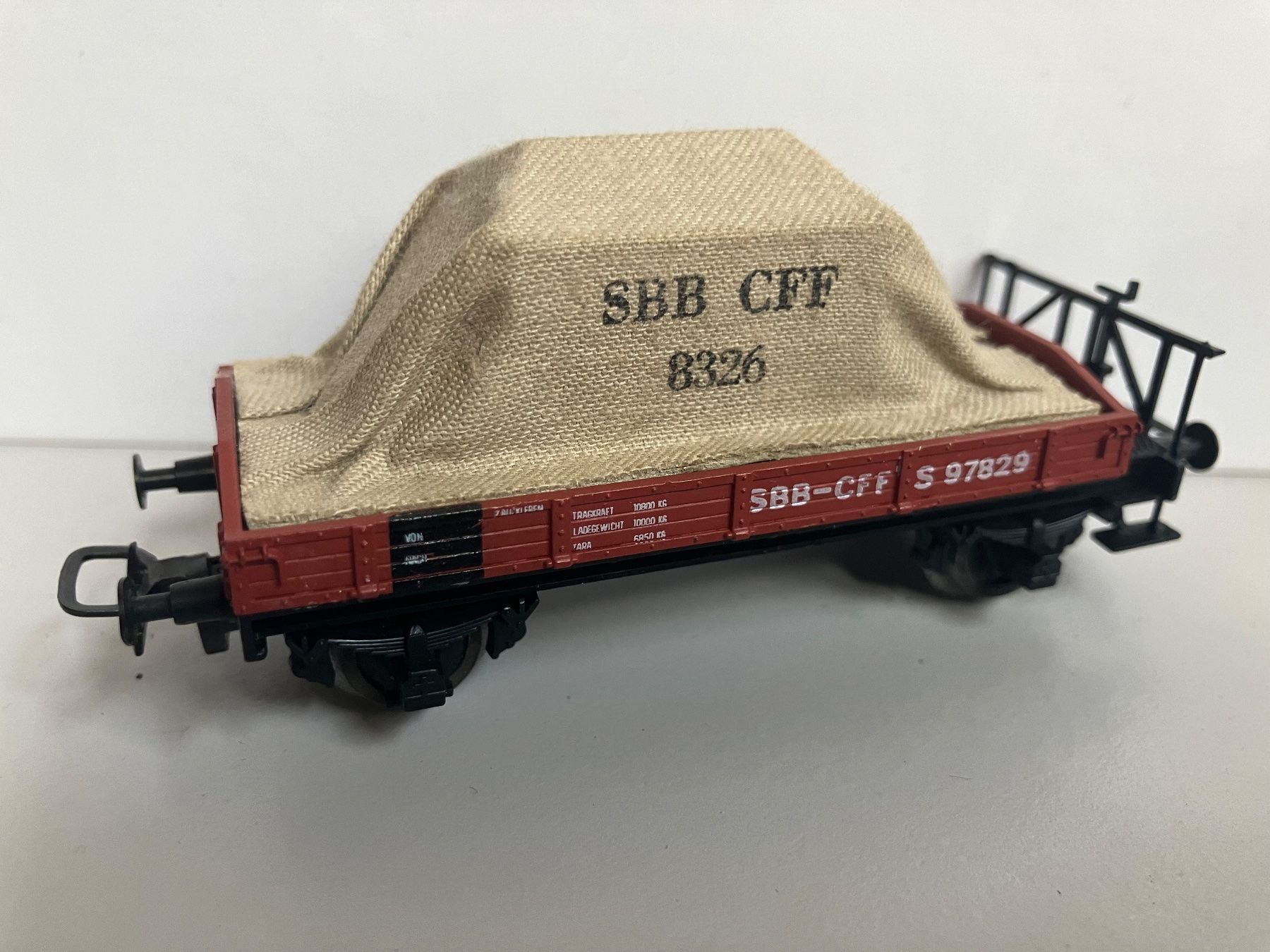 Modellini di ferrovie: Ruco SBB 2 Achserwagen mit Plane – Usato da Buchs ZH venduto da swiss-train 3