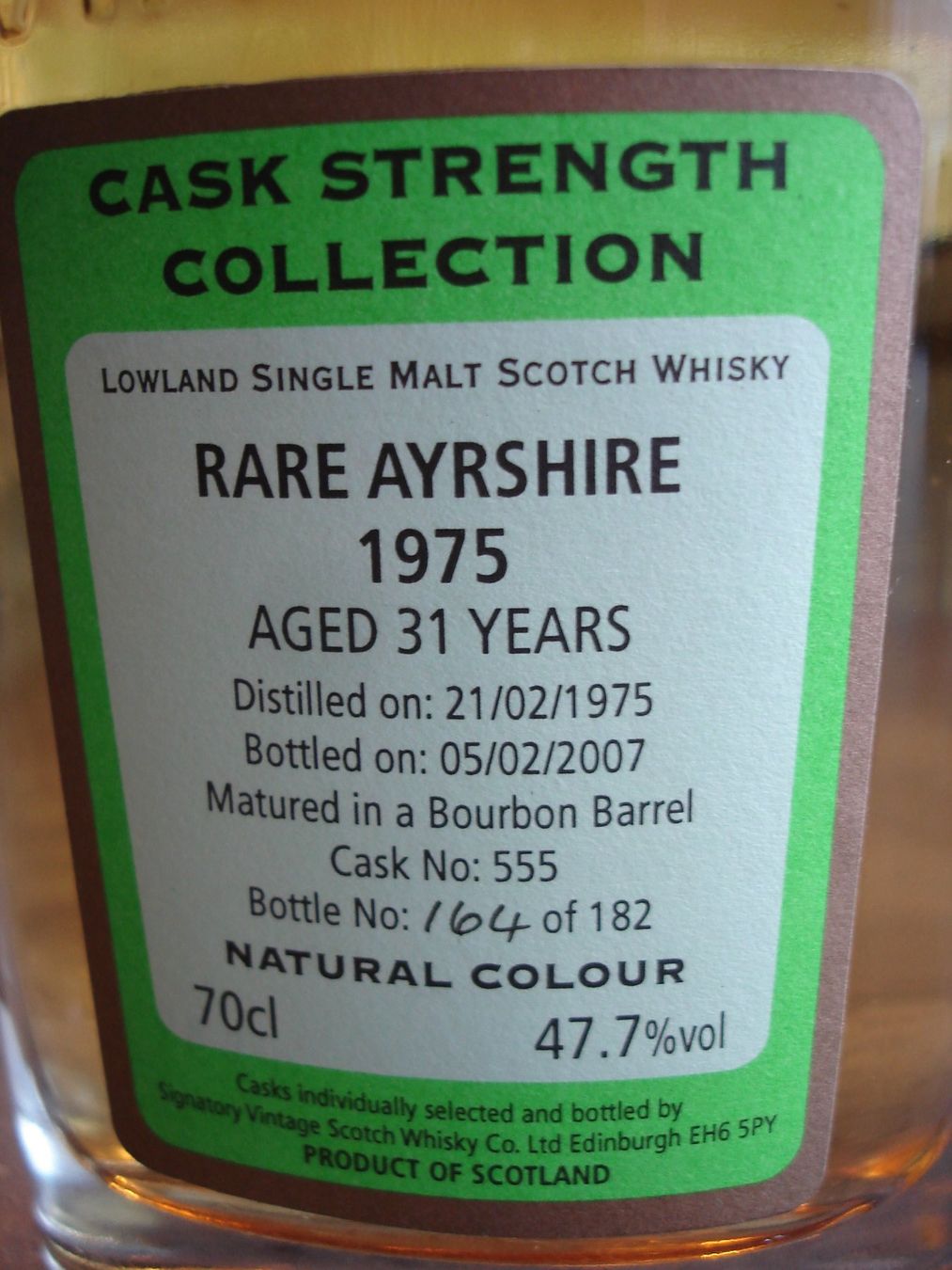 Bevande alcoliche: Rare Ayrshire Ladyburn 1975 – Nuovo e nell'imballaggio originale da Aarwangen venduto da concorde58 2
