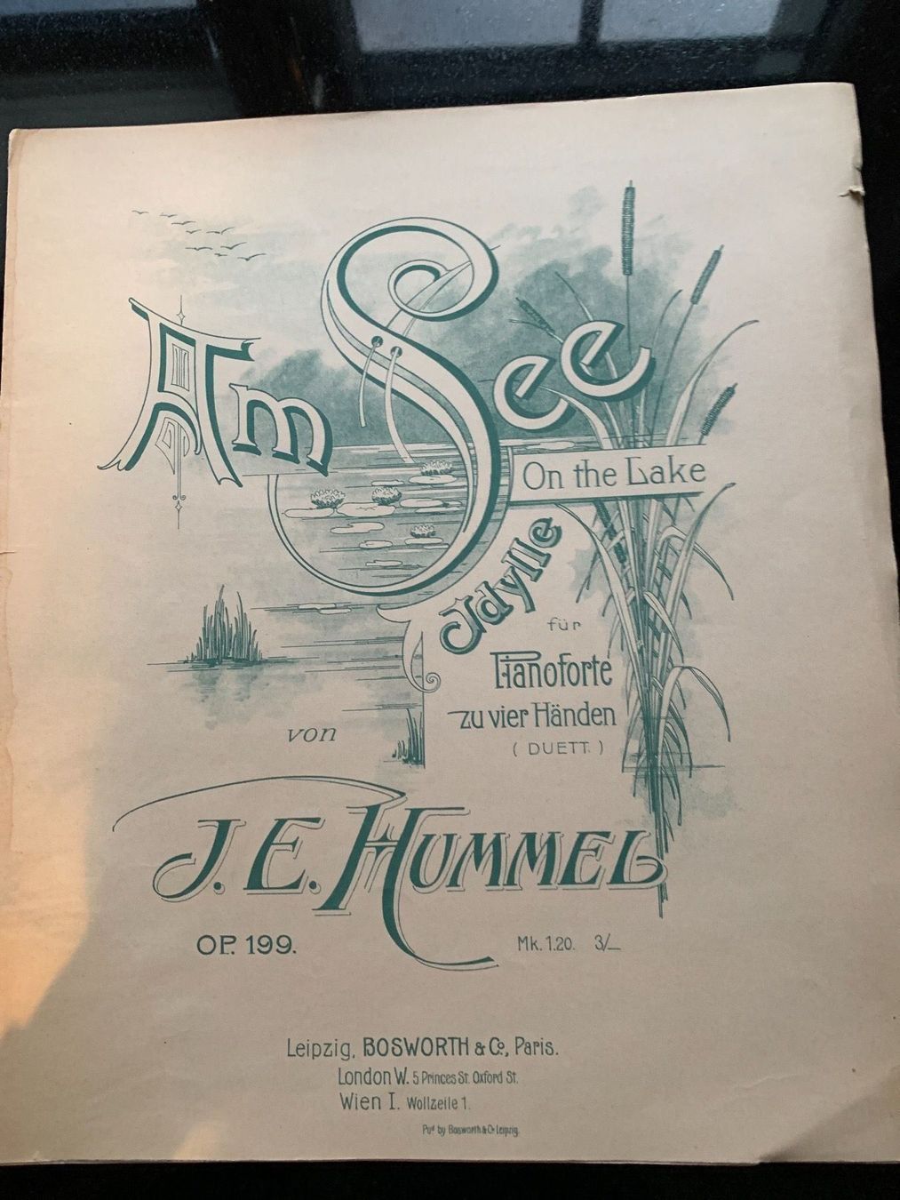 Musikinstrumente: Klaviernoten J.E. Hummel  4 Hände – Gebraucht aus Oberweningen von Ardnas89