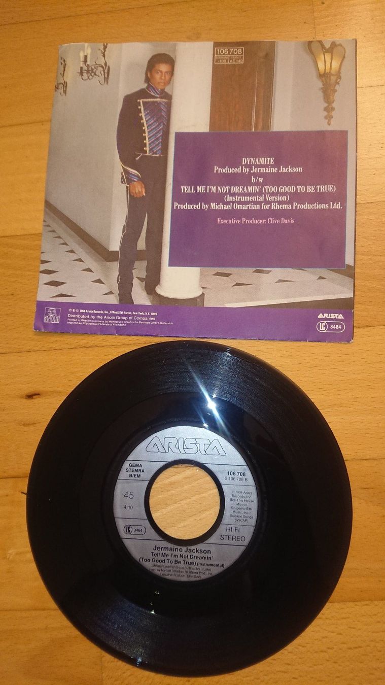 Dischi in vinile: Jermaine Jackson - Dynamite - Single 1984 – Usato da Egg b. Zürich venduto da orwell1984 1