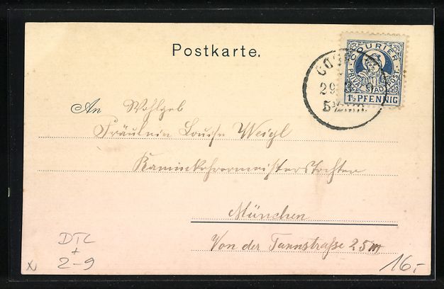 Cartoline postali: München, Rathaus, Stempel und Marke Pri – Usato da Berlin venduto da bartko-reher 1