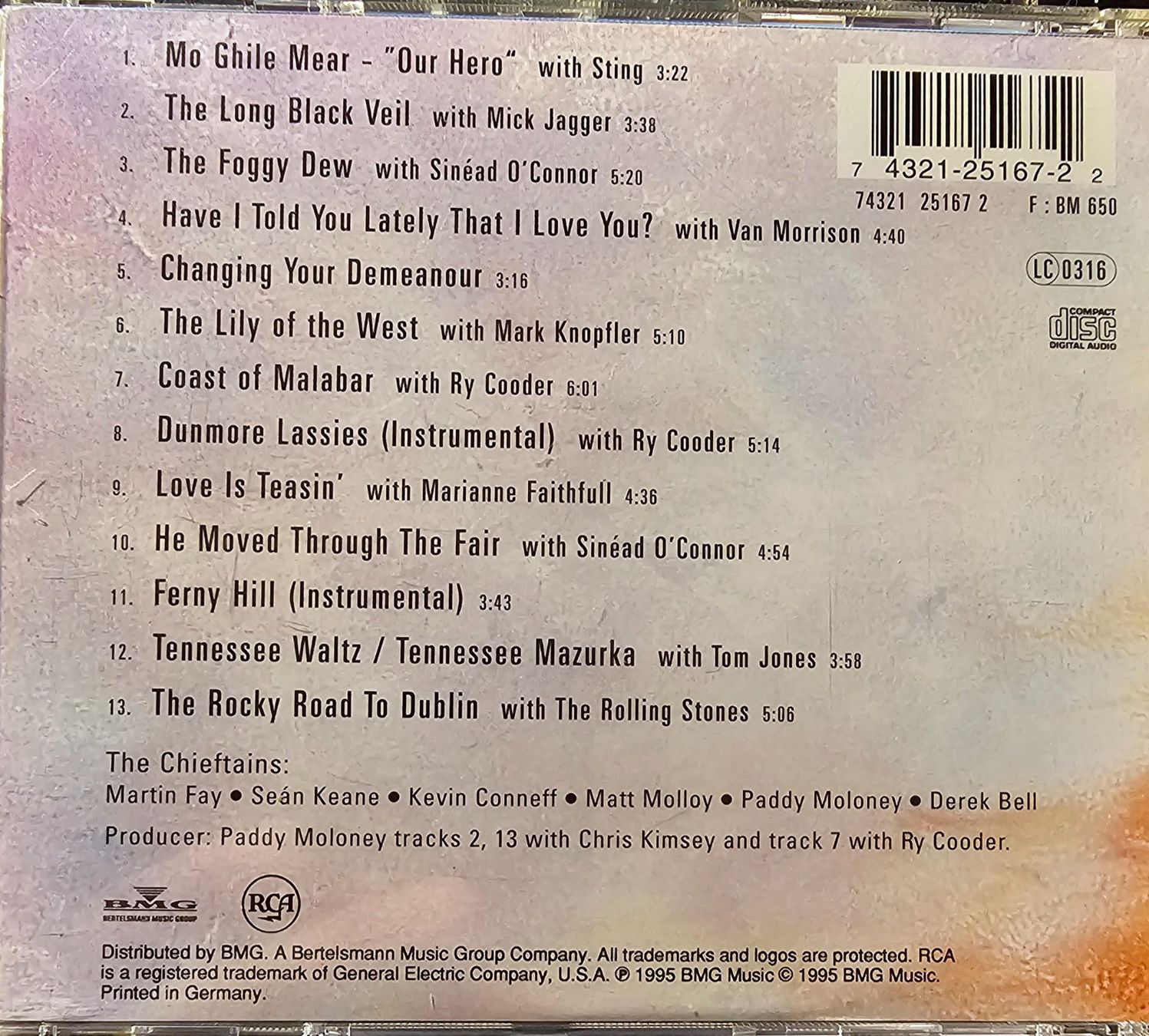 CD: The Chieftains – The Long Black Veil – Usato da Wahlen b. Laufen venduto da Cg10 1