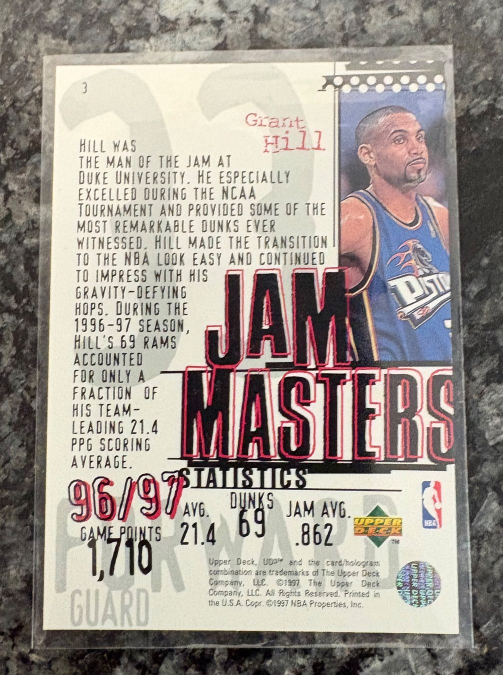 Nba Carte collezionabili: NBA Grant Hill UD3 96/97 Jam Masters Card – Nuovo (secondo la descrizione) da Muttenz venduto da joba23 1