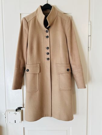 Zara Woman Camel Wool-Blend Coat Size M