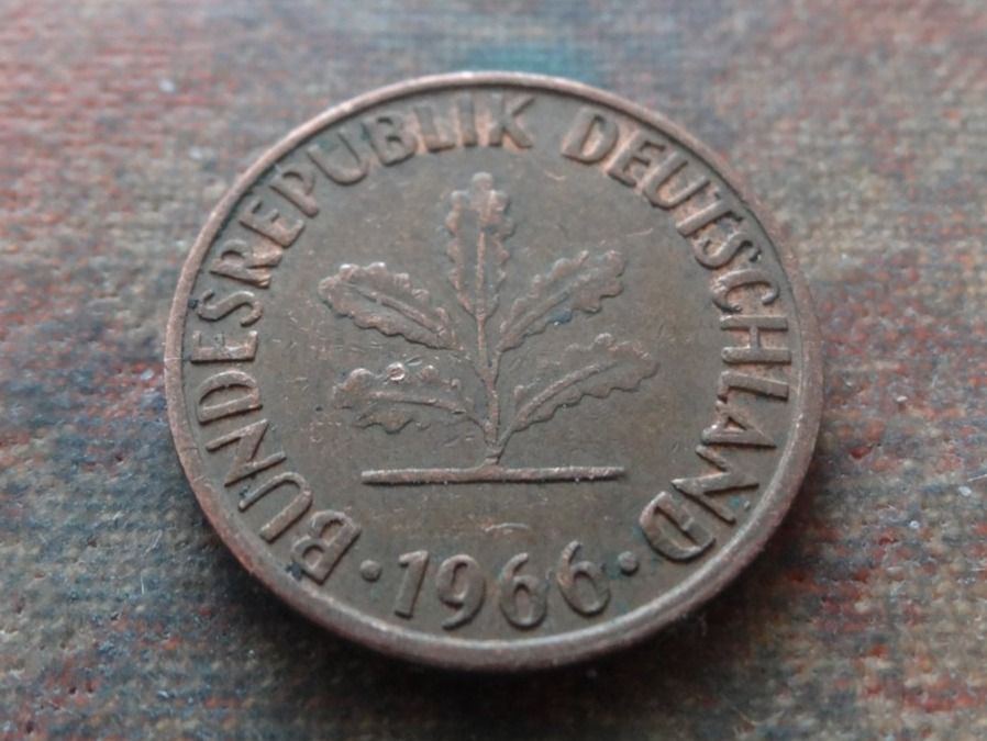 Tutti le monete: DEUTSCHLAND 1 Pfennig 1966 – Usato da Romanel-sur-Lausanne venduto da Swift13