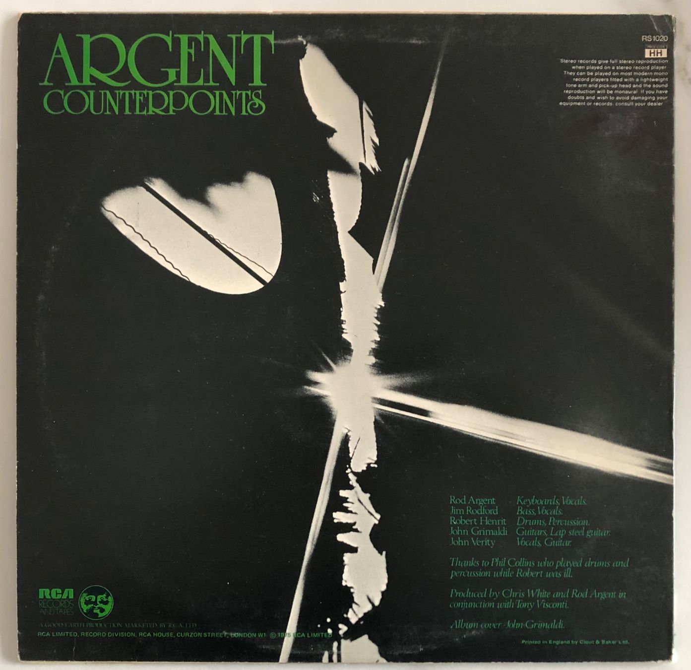 Dischi in vinile: ARGENT - COUNTERPOINTS – Usato da Poliez-Pittet venduto da Newtown-Records 1