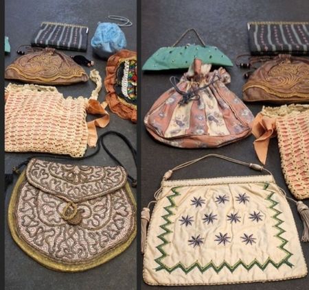 ✨️11x antike Handtaschen, Täschli- Beutel, Konvolut