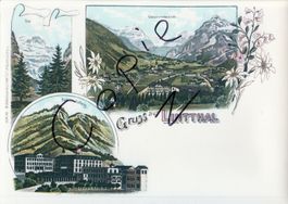 Gruss aus Lintthal -  (AK Lithoansicht um 1900 im Form. A4)