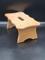 Vintage Holzhocker Volkskunstbank Cottagecore zum Bemalen