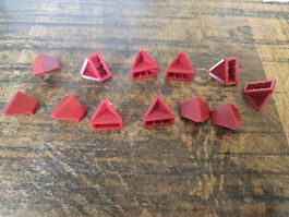 lego 3049c lot de 12 pièces Dark Red Slope 45 2 x 1