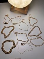Armketten 10 Stück Goldfarbig Brandneu ungetragen