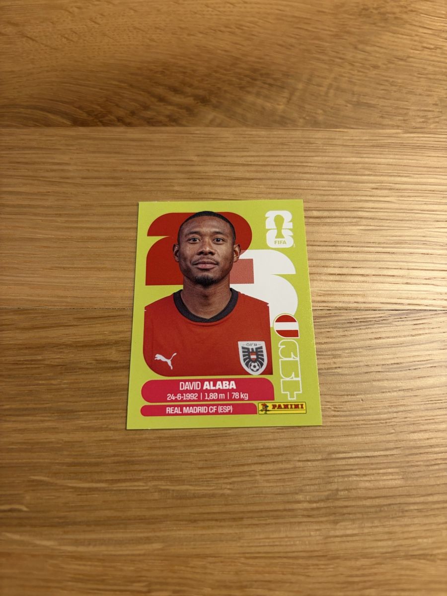 Panini Carte collezionabili: WM Panini 2026 - David Alaba (AUT 4) – Nuovo (secondo la descrizione) da Olten venduto da fab_75ry