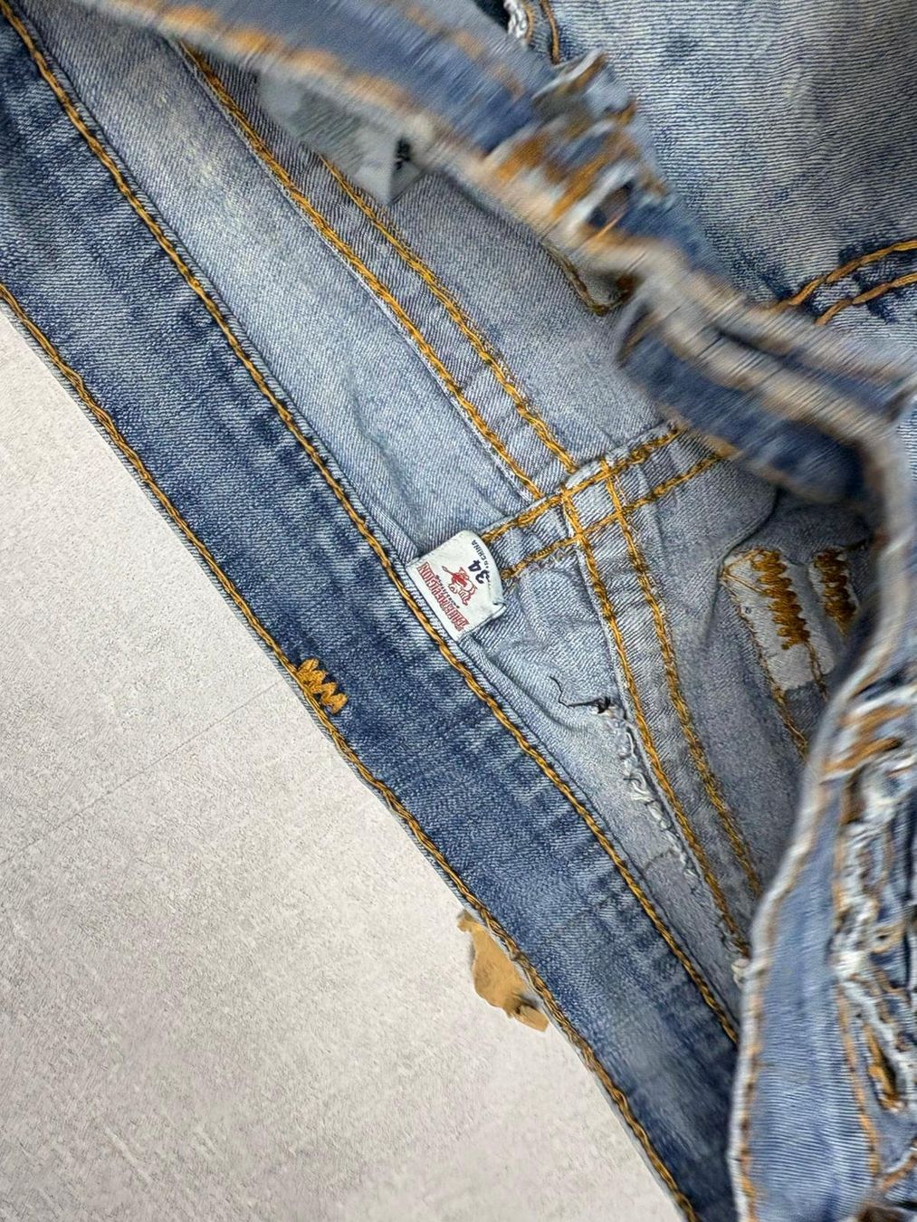 True Religion Jeans: True Religion Straight Jeans - Grösse L/34 – Usato da Werdenberg venduto da hase.vintage 4
