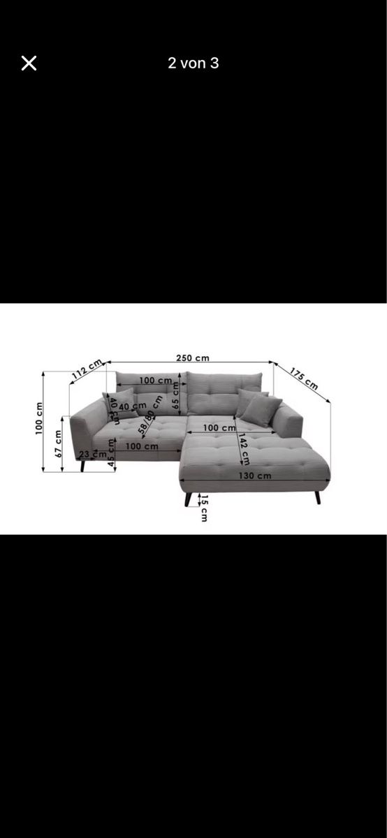 Sofas: Ecksofa grau 250x175cm neuwertig – Gebraucht aus Eschlikon TG von SvddenDeath 2