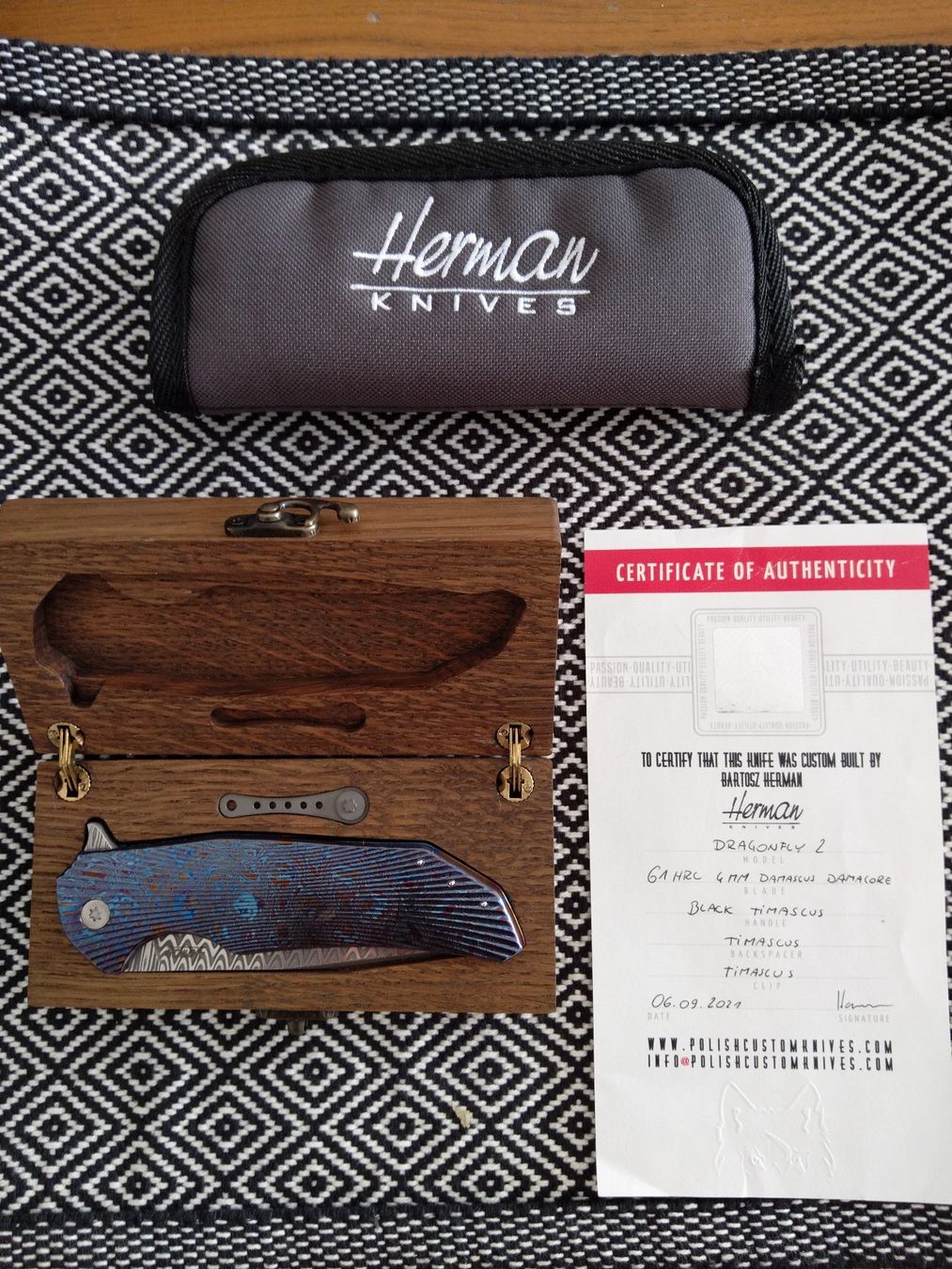 Accessori: Herman Knives Dragonfly 2 Messer – Nuovo e nell'imballaggio originale da Tafers venduto da JP911 1